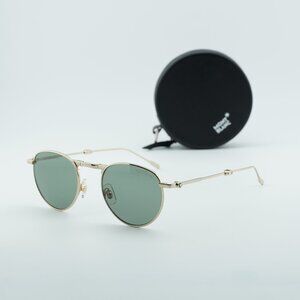 Montblanc MB0280S 001 Square Sunglasses - Gold/Green